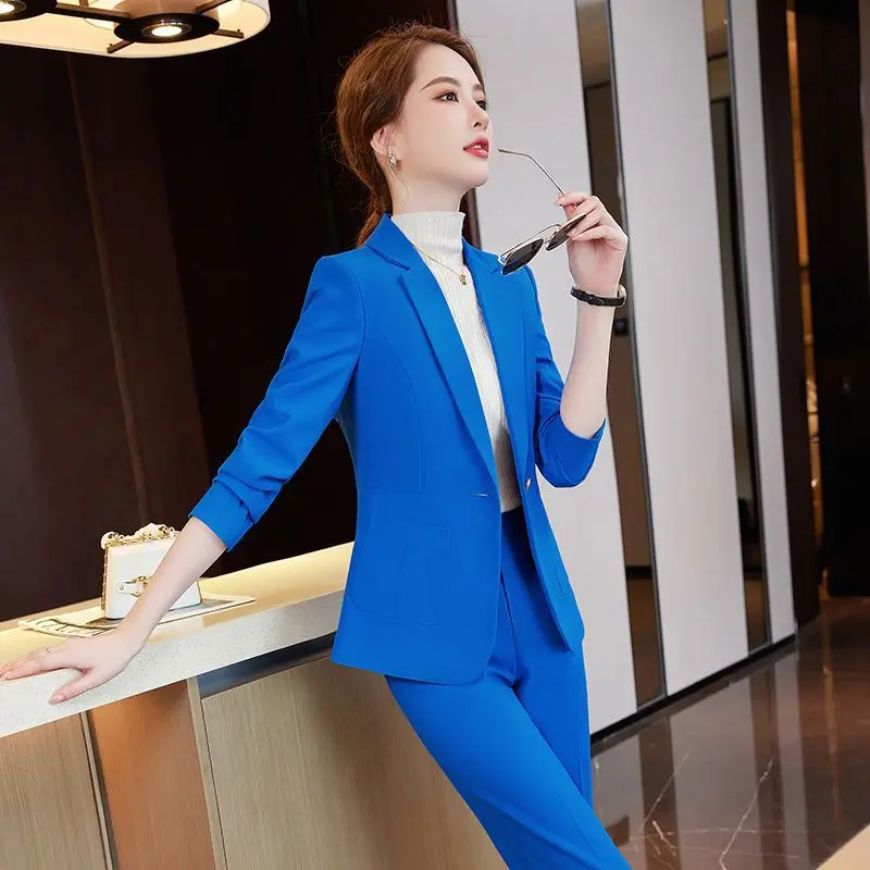 Orange Suit Female2023New High-End Temperament Goddess Temperament High-Grade Suit Jacket Business Wear Formal Wear