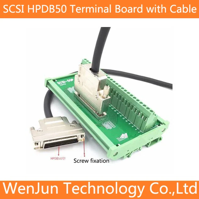 High Quality SCSI HPDB50pin Male terminal block with Data Cable DB50-pinTerminal board Servo SCSI 50-pin data cable