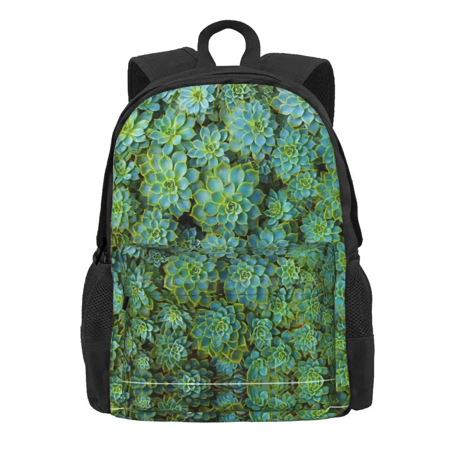 Green Succulent Hot Sale Schoolbag Backpack Fashion Bags Echeveria Imbricata Succulents Blue Rose Echeveria Succulent Plant