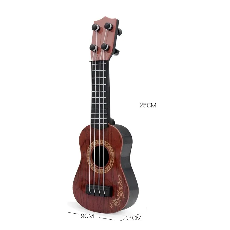 Mini Guitarra Clásica de 4 cuerdas para niños, instrumento de juguete para principiantes, simulación de juego, Enseñanza Temprana, guitarra pequeña