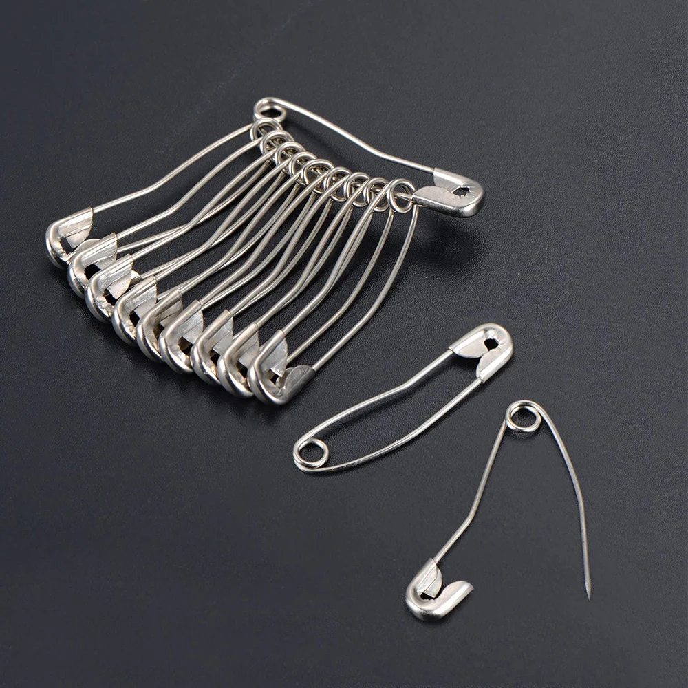 100PCS Curved Safety Pins 38MM Quilting Basting Pins Bent Safety Pins for Quilting and Knitting DIY Handmade Sewing Accessories