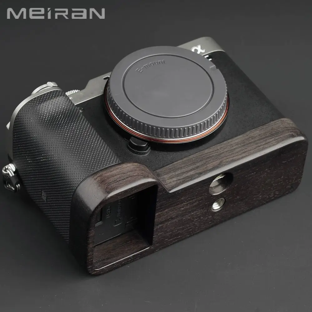 

Retro Solid wood lightweight Bottom Plate For SONY Alpha ILCE-7C A7M3 A7M4 Camera Baseplate Tripod Single Base Vertical Plate