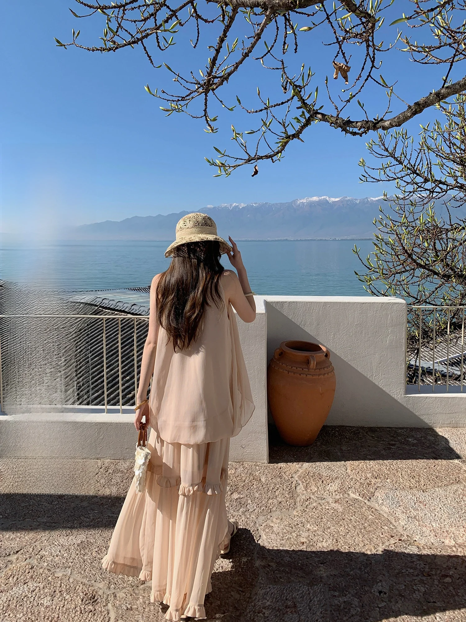 

Юбка YEAHLOU с двойным слоем и кружевной отделкой, женская летняя полупрозрачная юбка из полиэстера с высокой талией, А-силуэт, во французском стиле