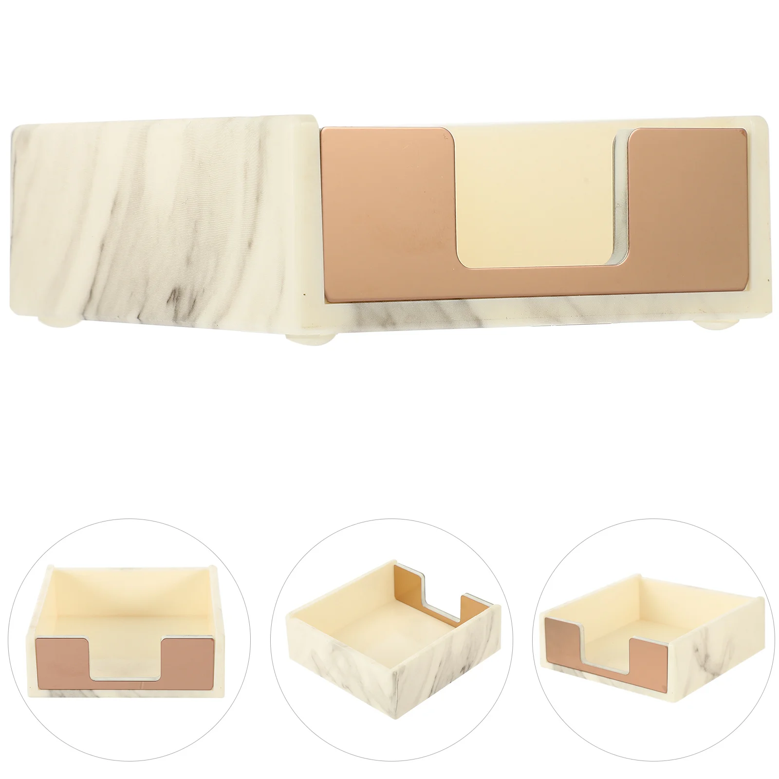 Soporte decorativo para Bloc de notas con diseño de mármol, dispensador de Bloc de notas de escritorio para oficina, escuela, uso doméstico, soporte compacto para papeles de notas