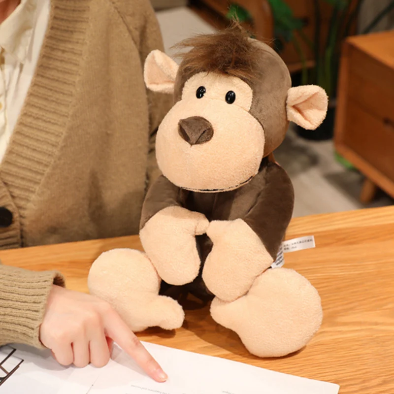 30/35 سنتيمتر Kawaii الكرتون الغابات الحيوان الأسد زيبرا ليوبارد محشوة ألعاب من نسيج مخملي للأطفال قرد الراكون اليدوية دمية هدية