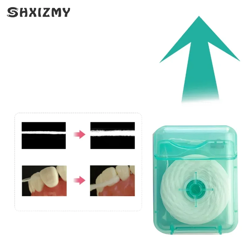 

1 рулон, расширяющаяся вода, рулон зубной нити, 50 м, пушистая нить для чистки полости рта, инструменты для уборки дома для взрослых, межзубная щетка