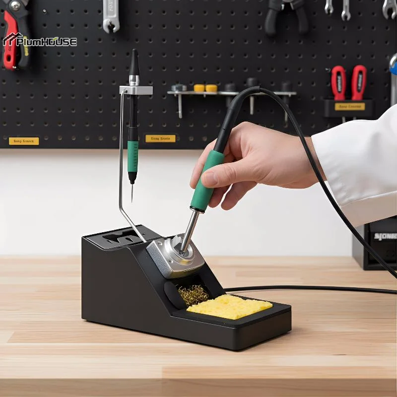 1 Set Welding Pen Metal Support Station With Sleep Function Sponge DC Cable C210/C245/115 Soldering Iron Handle Holder Bracket