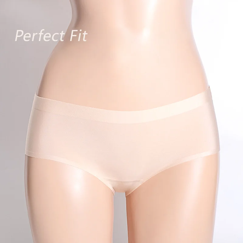 10PCS/Set Women Panties Ice Silk Seamless Underwear Breathable Comfort Briefs Solid Health Underpants
