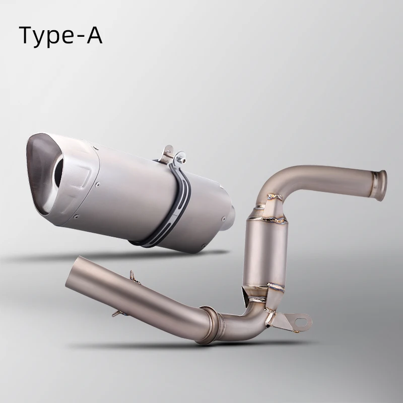Motorcycle Exhaust Full System 51MM Interface Mid Pipe Connect Escape M12Muffler Slip On For Duke390 Duke250 RC390 RC250 17-2020