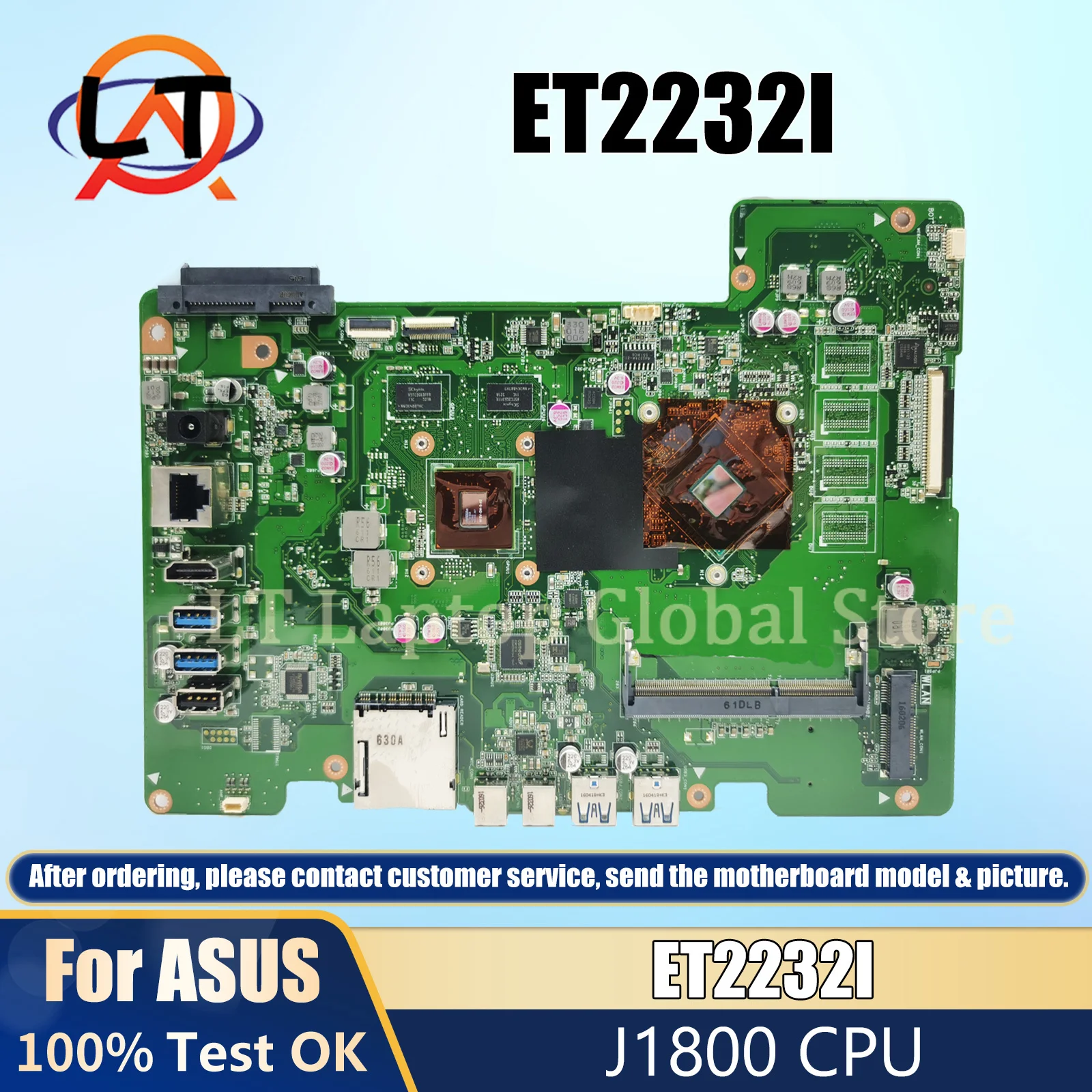 

ET2232I Mainboard For Asus ET2232I Motherboard with J1800 CPU V1G DDR3 Fully Tested OK