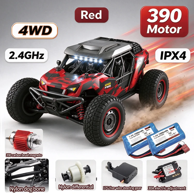 4WD 1/16 50-80KM/H RC Car with LED Remote Control Cars High Speed Drift Monster 4x4 Truck for Hobby Toys Christmas Gifts and toy