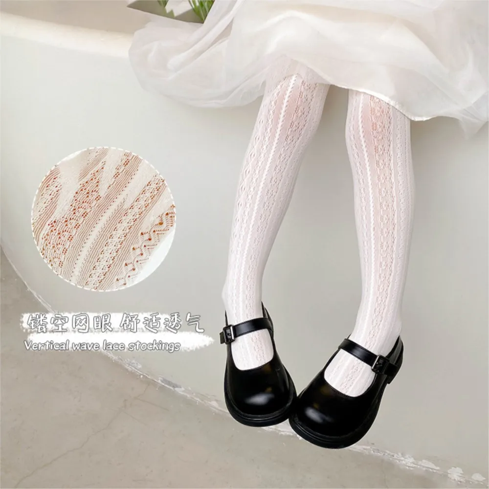 

Children's pantyhose summer Linggeleisi fine knitted pantyhose thin mesh girls bottom pantyhose.