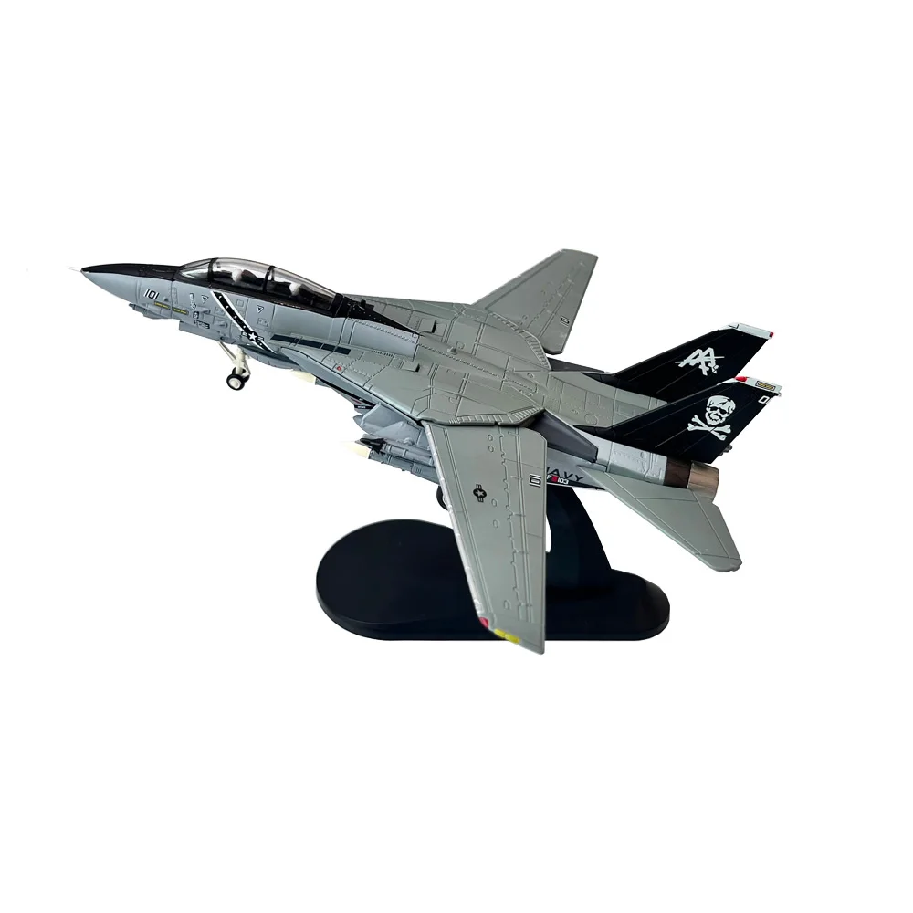 1/100 escala marinha dos eua grumman f14 F-14B jolly rogers VF-103 avião de combate brinquedo de metal modelo de avião fundido para coleção ou presente