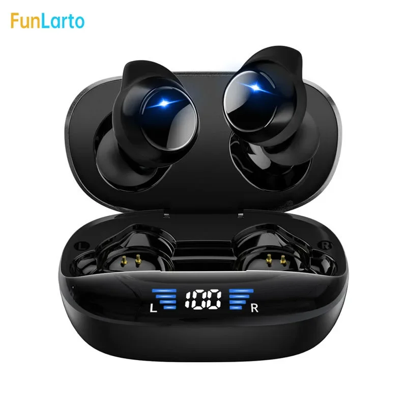 Sports Wireless Earbuds Secure Earhooks Bluetooth 5.3 Built-in Microphone IPX7 Waterproof & Shock Protection LED Power Display