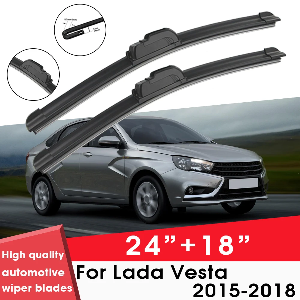 

BEMOST Car Wiper Blades Front Window Windshield Rubber Refill Wiper For Lada Vesta 2015-2018 24"+18" Car Accessories