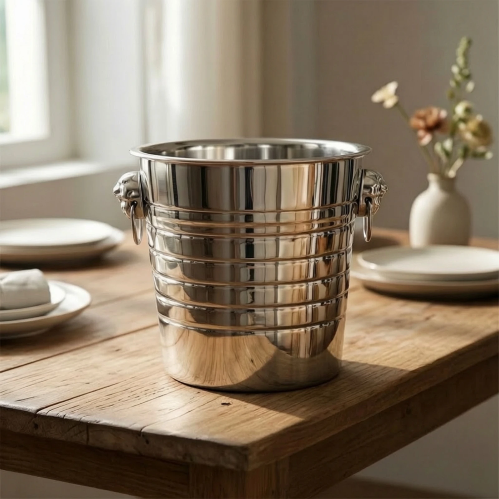 Kulplu Buz Kabı Nervürlü Pasla - Ice Bucket Silver incelemesi ve fiyatı