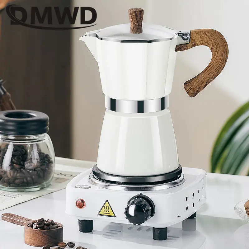DMWD 110V Electric Hot Plate Mini stove Coffee Heater Milk Tea Mocha Heating Stove Cooking Pot Oven Small Furnace Cook US plug