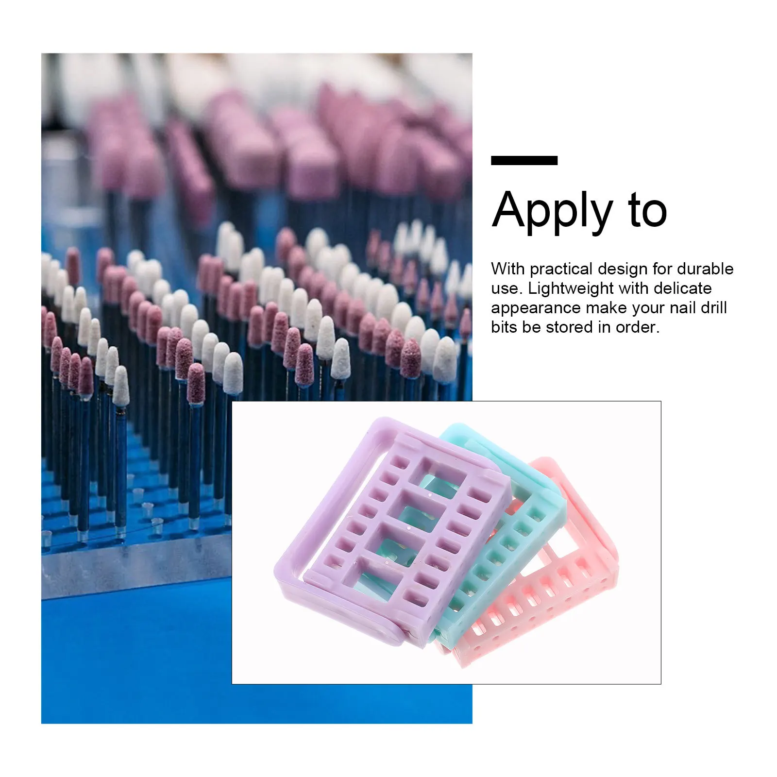 3 قطعة رأس مطحنة التخزين المنظم الثقيلة مسمار الفن ملحق رف نظيفة سطح المكتب مريحة مسمار مثقاب الرف العرض