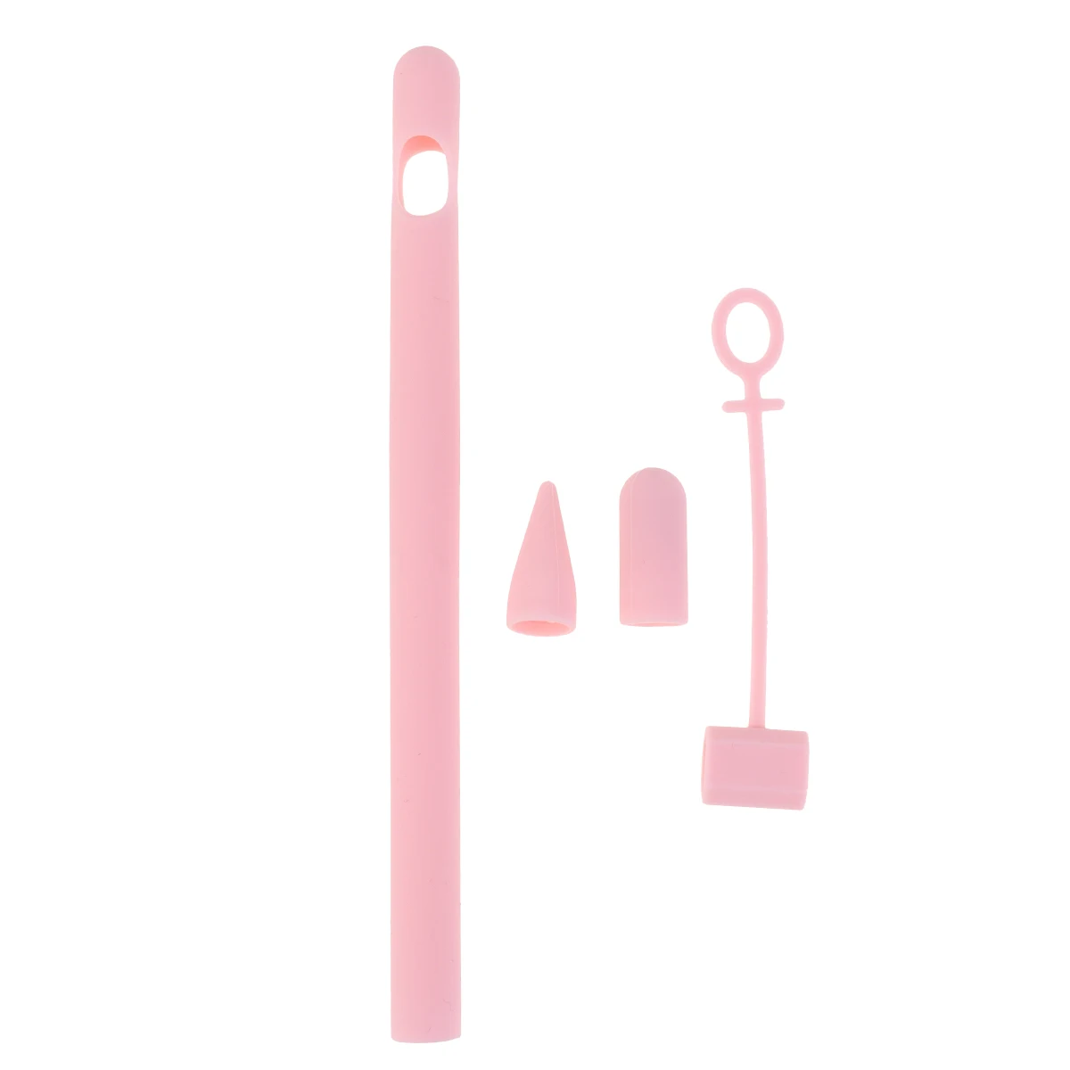 

Stylus Holder with Anti-Lost Design Rugged Silicone Cover for Pencil Drop Protection Pen Sleeve Pink Protective Cover