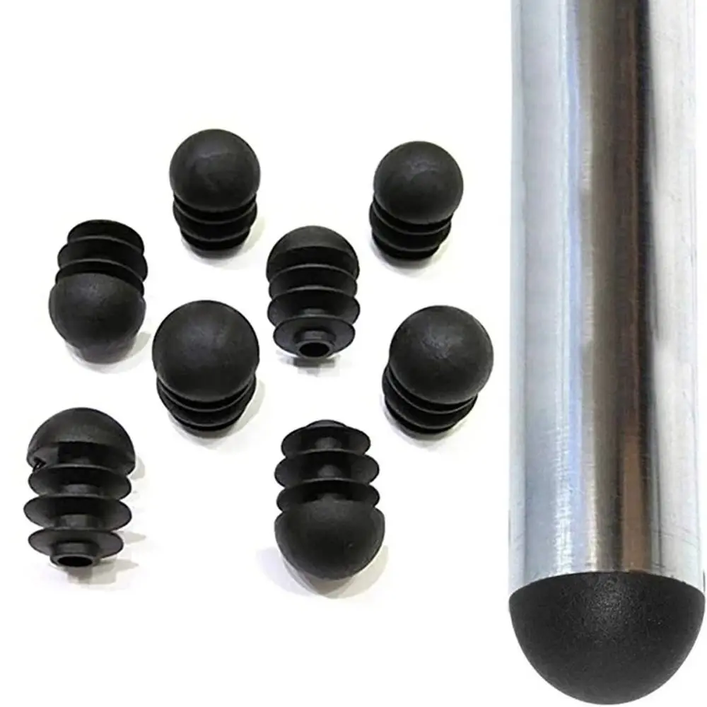 12 Pcs New Plastic Furniture Round Pipe Plug Cushion Black Furniture Feet Plug Non-Slip Foot Pad Table Chair Leg Tube Plugs