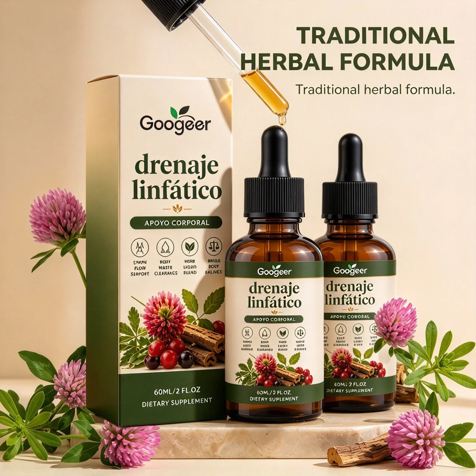 Herbal Wellness Liquid - 60 ml Bitkisel Linfoz Drenaj Damlası,