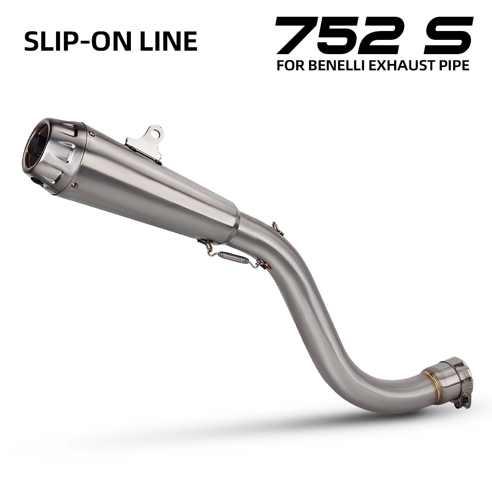 For Benelli 752 S 752S Motorcycle Exhaust Full Stainless Modify Slip on Line Middle Link Pipe Connect Arro Escape Moto Muffler