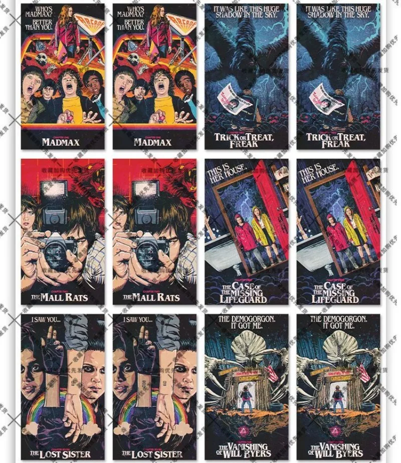 72-Piece Stranger Things Instant Film Collection MikerobinNancySteve Comic-Style Poster Cover LOMO Cards