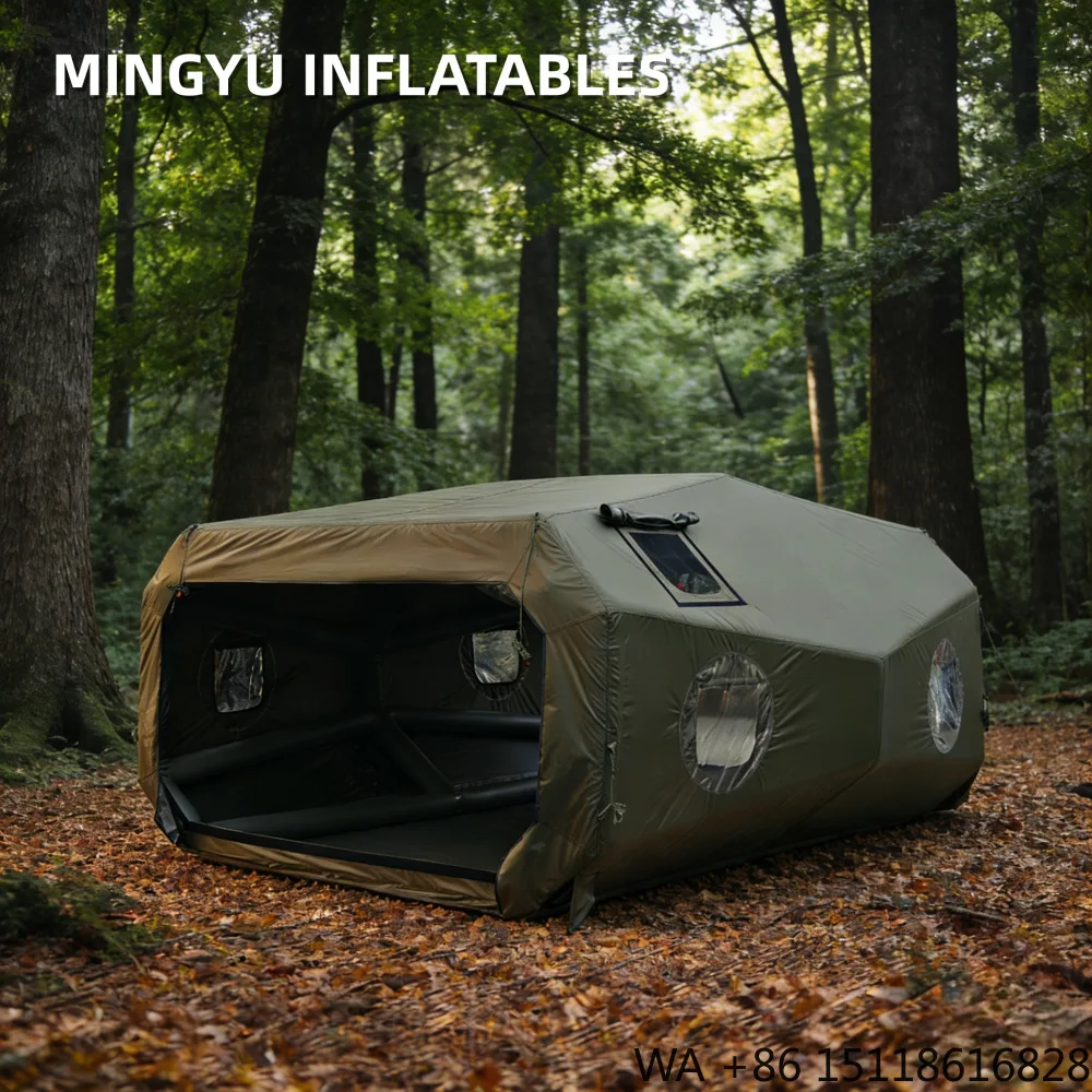 Inflatable Space Tent Large Outdoor Camping Picnic 3000mm Waterproof Breathable Four-season Oxford Cloth Quick-Setup