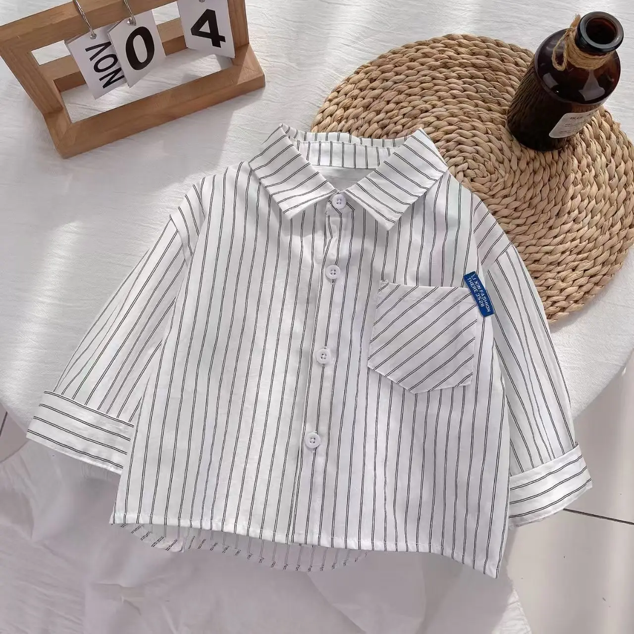 IENENS Kids Baby Boys Shirt Tops Clothes Children Casual Wear Cotton T-shirt Clothing Blouse Infant Toddler Tee Shirts 1-5 Years