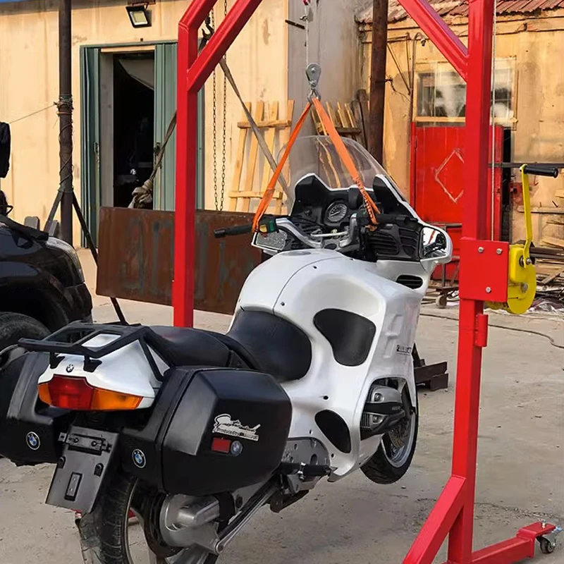 

Large-displacement motorcycle gantry crane Electric vehicle mobile assembly frame Lifting and dismantling lift