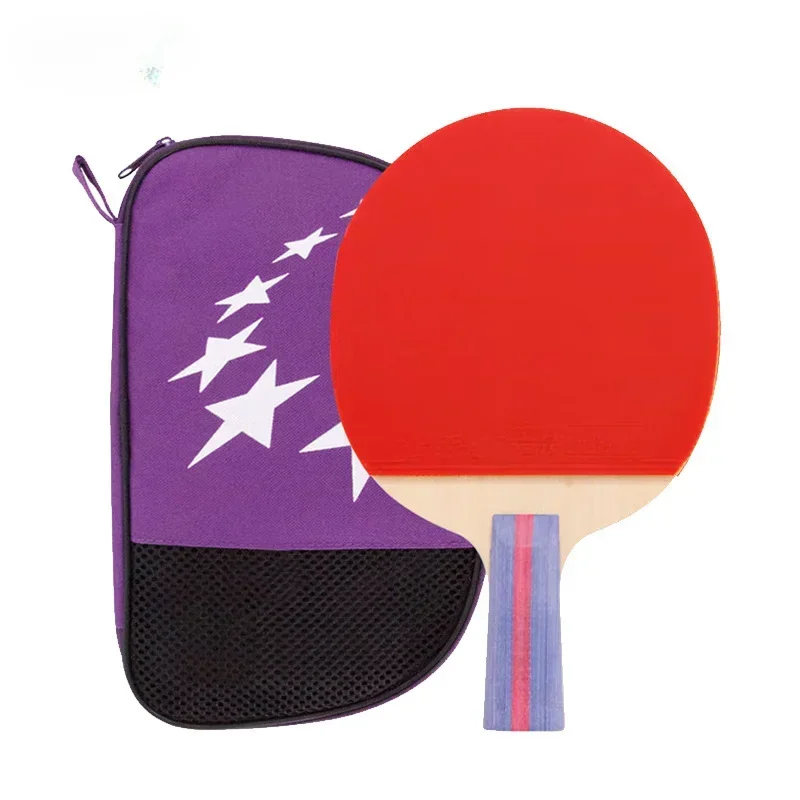 Three four five six star table tennis racket training competition professional genuine straight horizontal racket