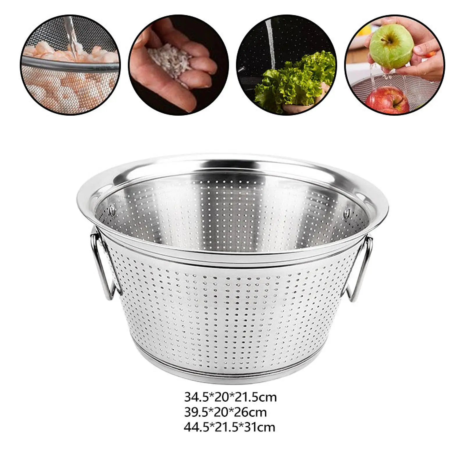 Rice Washing Basin Easy to Clean Sturdy Multifunction Tableware Organizer Fruits Vegetable Drain Bowl for Household Bowls Pasta