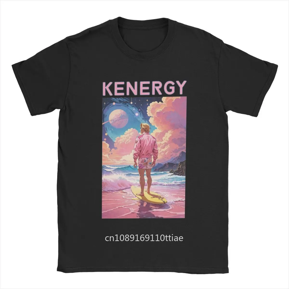 Big Kenergy I Am Kenough Hot Pink Barbenheimer Men's T Shirts  Tees Short Sleeve O Neck T-Shirts Pure Cotton Gift Idea Clothing