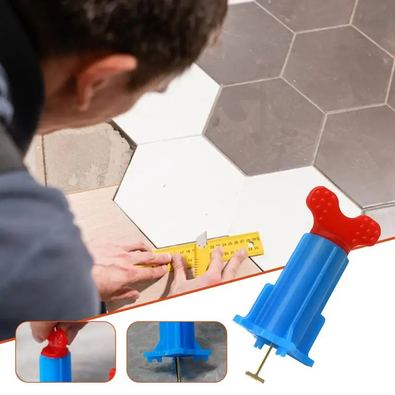 Tile Leveler Tool Reusable Wall Floor Tile Leveler Internal Screw Leveler Tile Tools With T-Pin For Installation