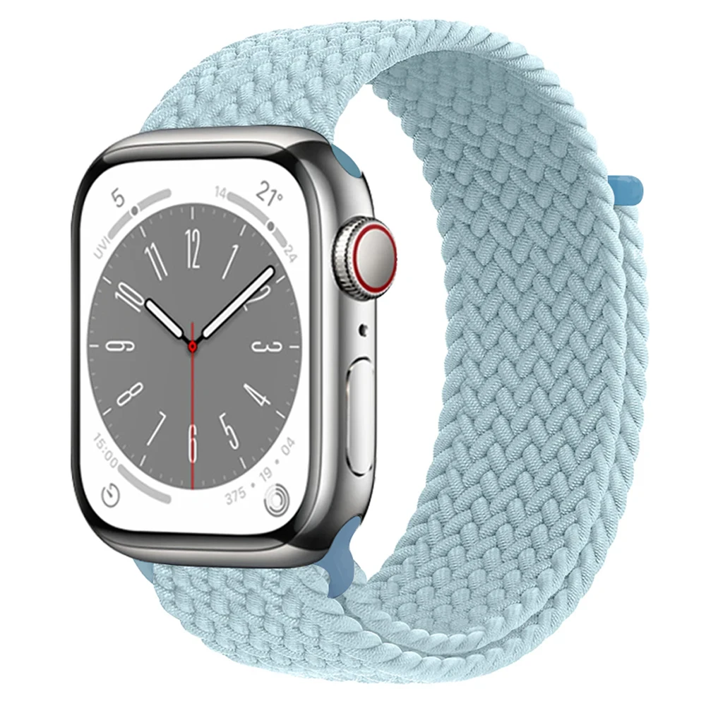 Intrecciato Solo Loop per cinturino Apple watch 45mm 49mm 44mm 40mm 41mm 46mm 42mm correa bracciale serie 9 7 3 5 4 se 6 8 10 ultra Strap