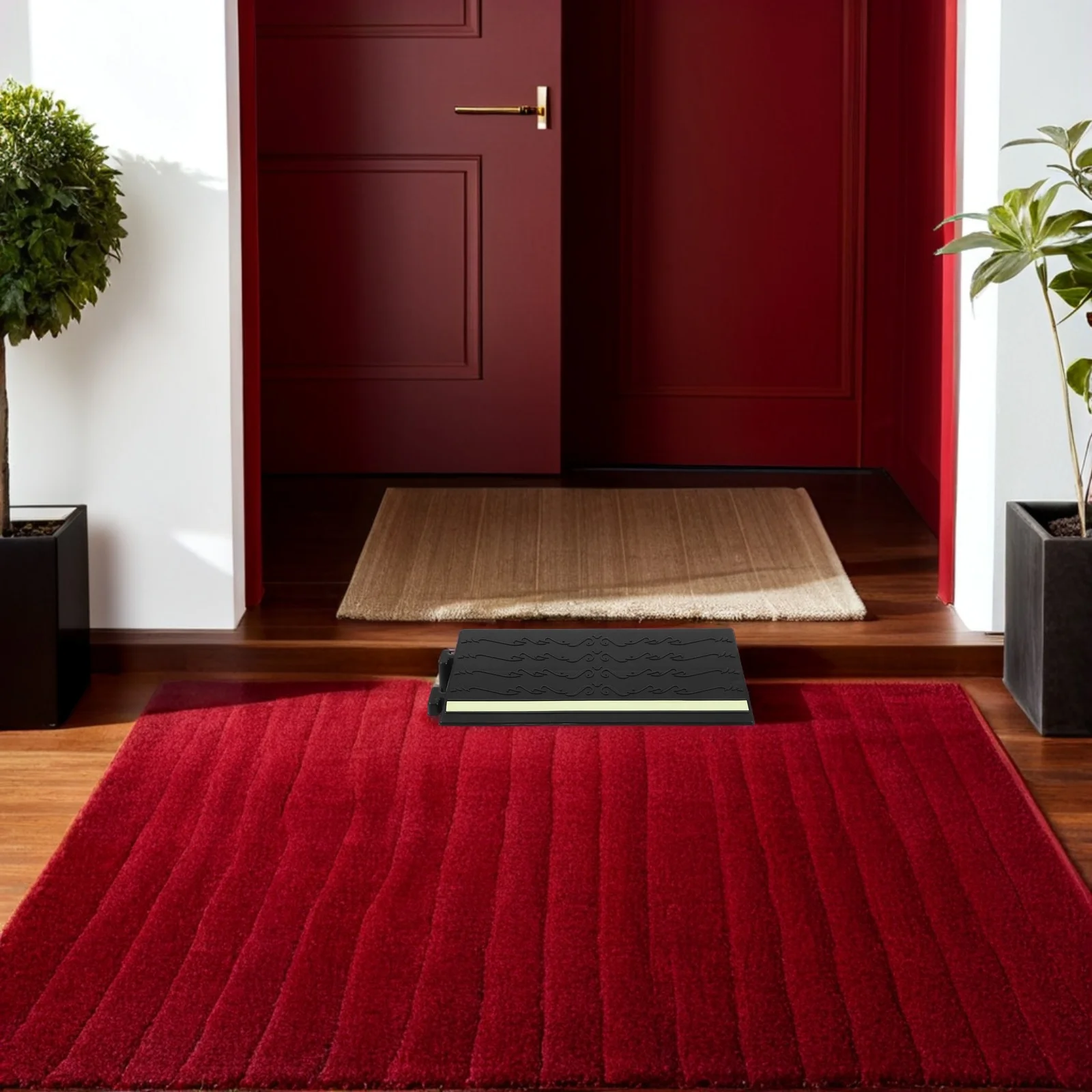 12.38x5.11 الفلورسنت عتبة الباب المنحدر حصيرة مضيئة للرؤية الليلية منحدر لعتبة الباب مدخل مكانس كهربائية للكنس الطابق الانتقال