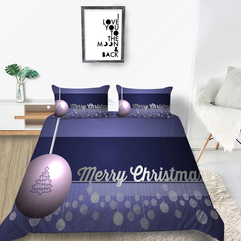 Bedding Cover Suits Christmas Bedroom Decor Polyester Duvet Covers Man Woman Newly Bedspread with Pillowcase