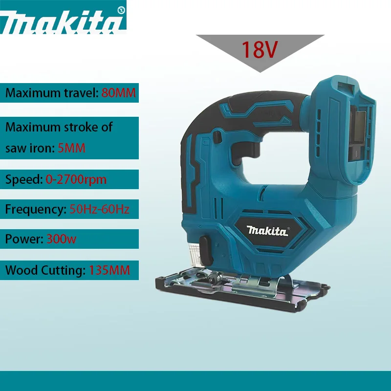 

Makita DJV182Z Cordless Portable Brushless Jigsaw Power Tool with Saw Blade Barrel Handle 18V 340W No Battery Included