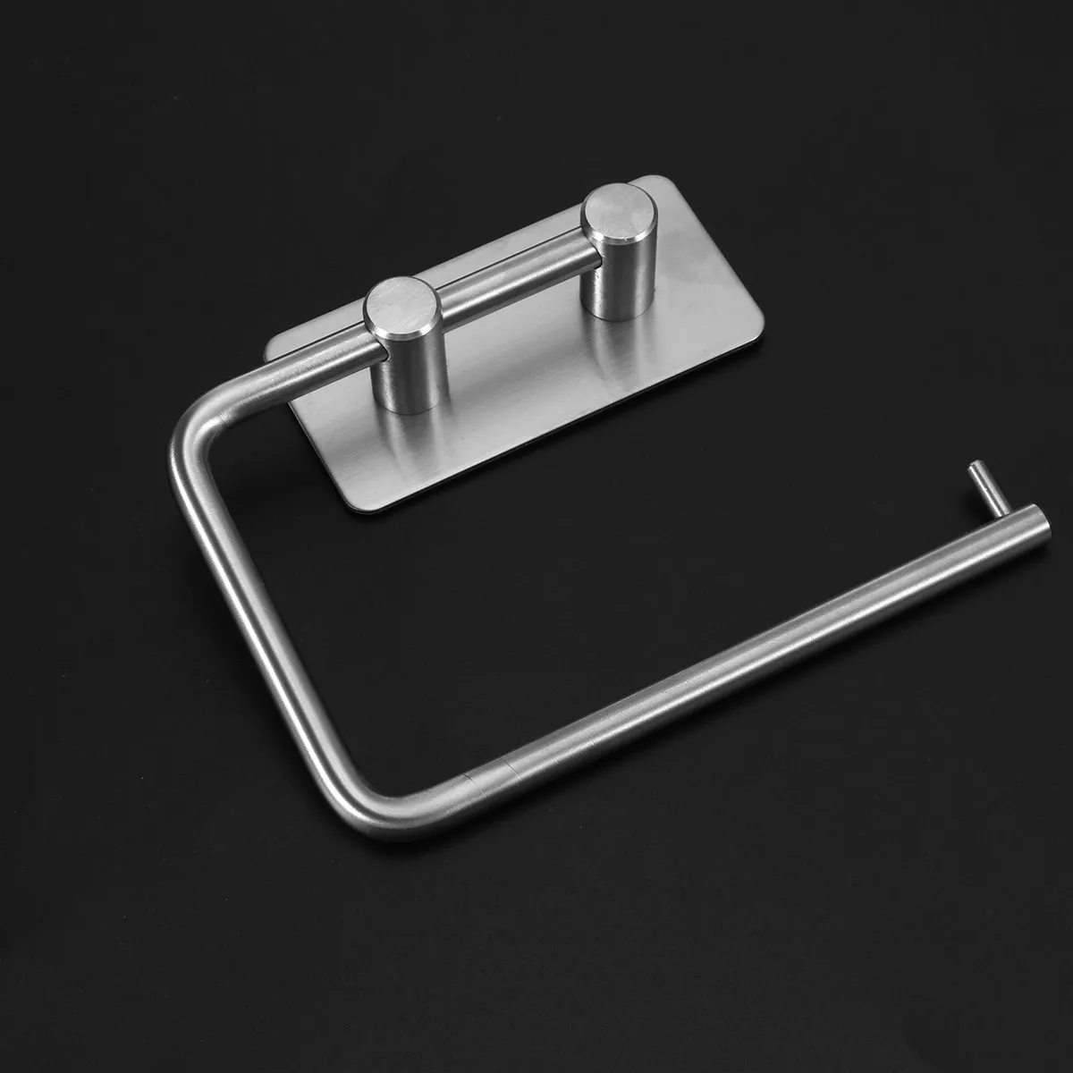 

304 Stainless Steel Toilet Paper Holder Self Adhesive Bathroom Tissue Holder with Shelf for Phone Rustproof Wall Mounted