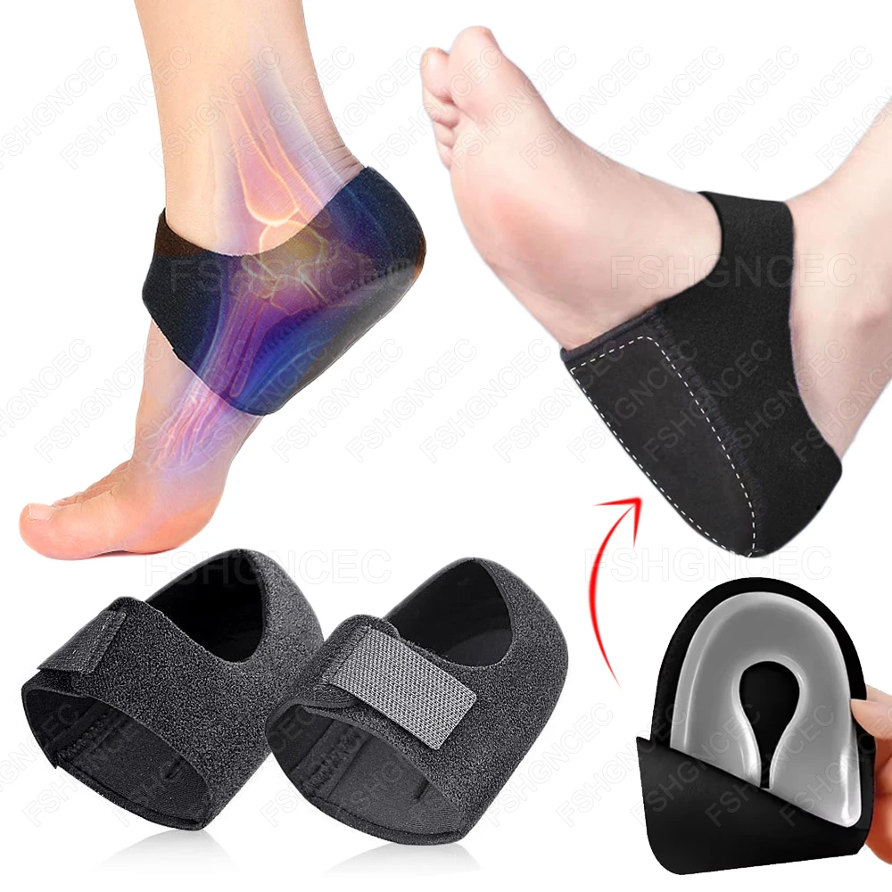 

Silicone Gel Heel Pads Shock Absorption Sport Insoles for Heel Spurs Plantar Fascitis Pain Relief Inserts for Shoes Man Woman