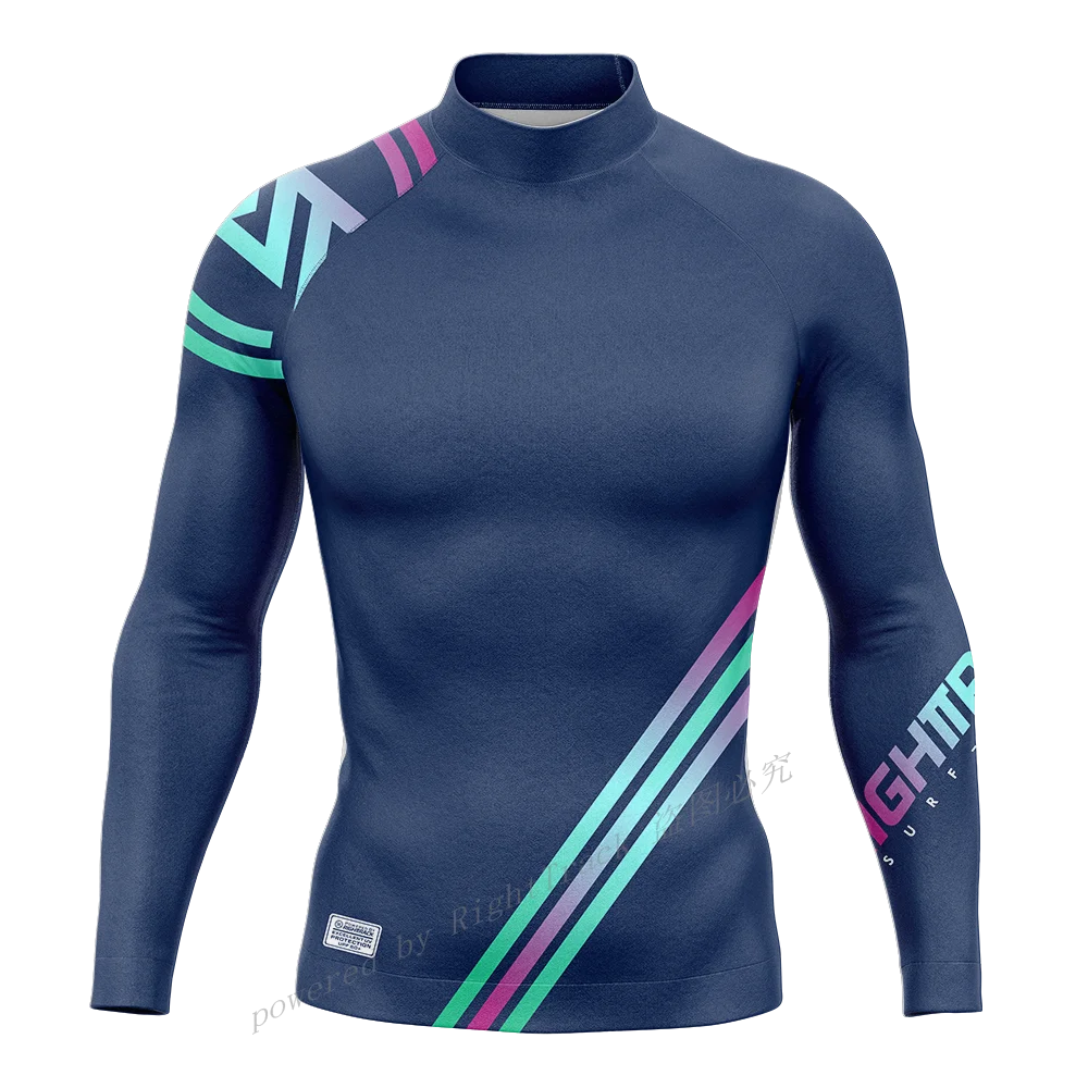 RightTrack Surfing Shirts Men's Long Sleeve UPF50+ Sun Screen Surf Sweatshirt Rashguard UV Protection Swimwear