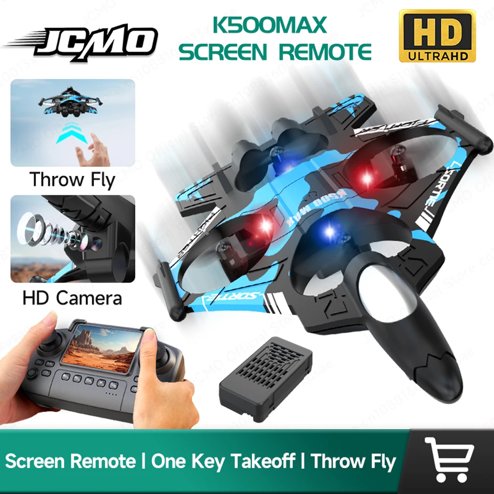 

K500MAX RC Drone Fighter HD Professional Camera 360° roll WIFI Fpv Aircraft Remote with Screen Quadcopter Aerial Photography Toy