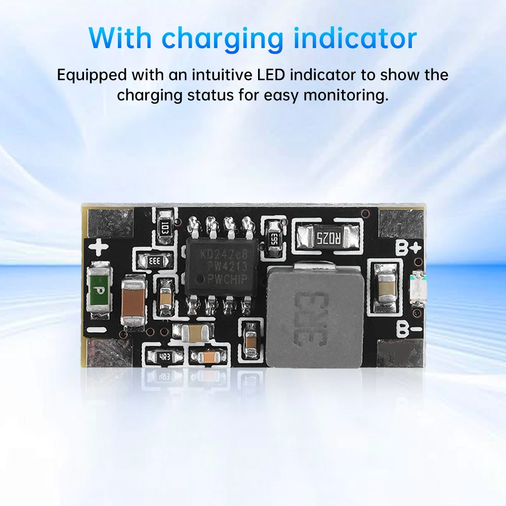 18650 21700 Lithium Battery Charging Module for High Current 9V 12V 15V Charging with charging indicator light charging board