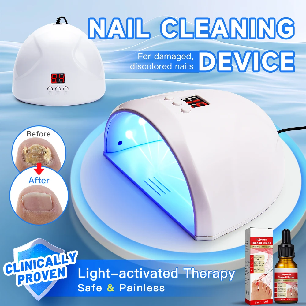 Nail Cleaning Laser Device For Damaged Nails Repair Essence Oil Repair Damaged Discolored Thick Toenails Foot Care Tool