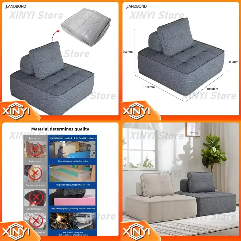 High Load Modular Compression Sofa for Single Boneless Foam Sofa Boxed Furniture Frameless Vacuum Compression Sofa