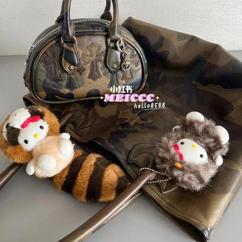 Hello Kitty Little Raccoon Pendant Anime Cartoon Plush Doll School Bag Hanging Bag Trinket Girls Trinkets Gift