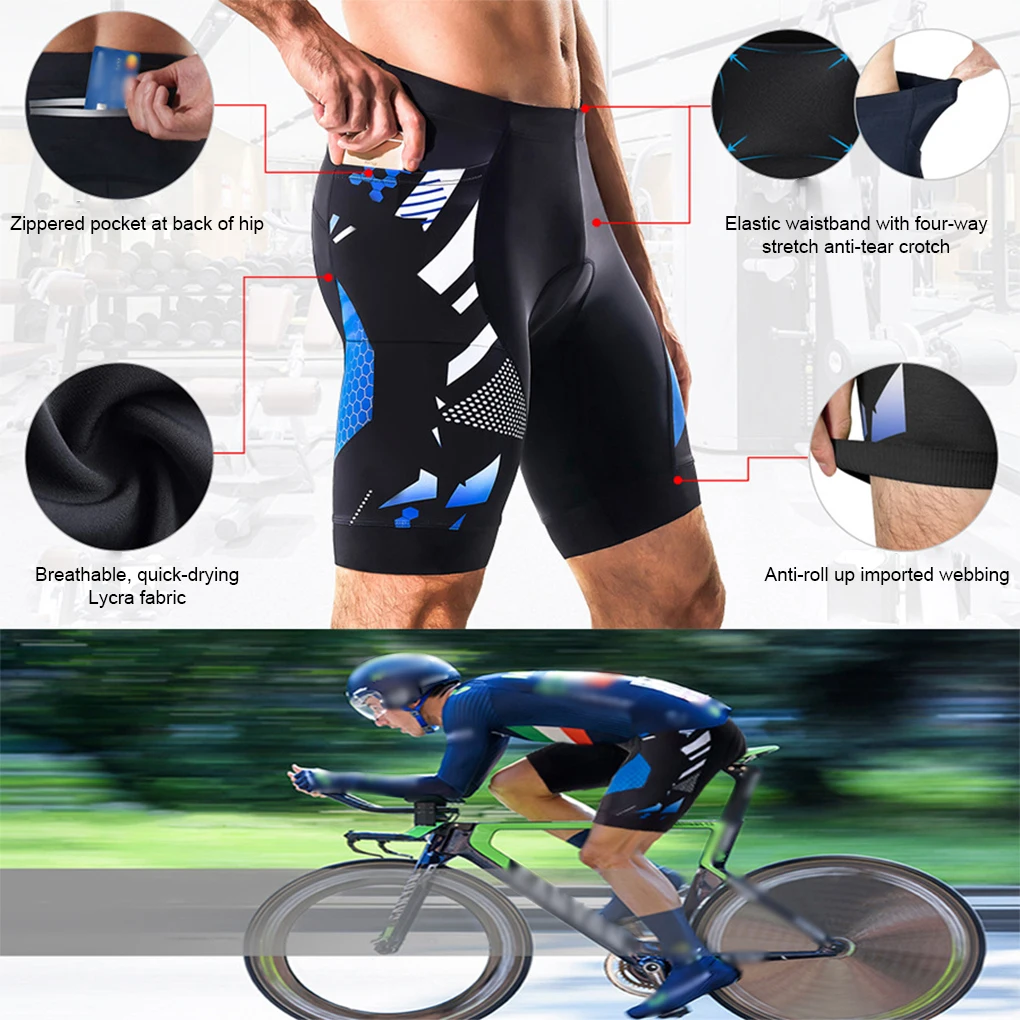 Cycling Shorts Breathable Shockproof Pants Three Pockets Clothes for