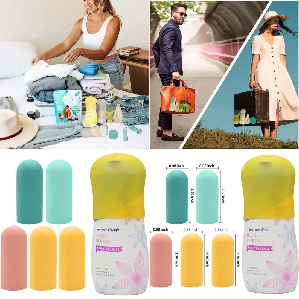 

TRANOMOS Silicone Bottle Covers Travel entials or Women Men, Beach Vacation entials, Travel Size Toiletries Accories, Cruise Shi