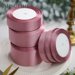 Mauve Satin Ribbon 25yards 6mm 10mm 15mm 25mm 38mm 50mm Sash Gift Bow Handmade DIY Craft Wedding Party Supply Decoration