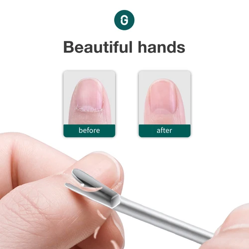 Imagen 2 del producto MR.GREEN-empujador de cutículas, removedor de piel muerta, herramientas de manicura de acero inoxidable, recortador profesional de cutículas, pelador de esmalte de uñas, raspador